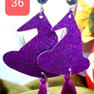 Faux leather earrings